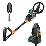 HUKOER Kinder leichte Handheld-Metalldetektor, 10-100cm Erkennungstiefe einstellbare Empfindlichkeit und Volumen Goldgräber, Audio-LCD-Erkennung Schatzjäger mit wasserdichten Suchspule