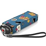 Knirps Regenschirm Mini Taschenschirm Travel klein leicht - Miami, Miami Atlantic (Blau), Länge 17,5 cm, Breite 5,5 cm, Höhe 3,5 cm
