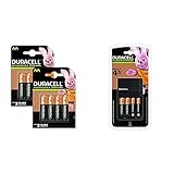 Duracell Rechargeable AA 2500 mAh Mignon Akku Batterien LR6, 8er Pack [Amazon Exclusive] & CEF14-Batterieladegerät für 4 Stunden, inkl. Wiederaufladbarer Batterien, 2 AA + 2 AAA