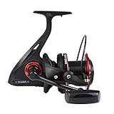 Diwa Sich drehende Angelrollen 8000/10000/12000 Serie Süßwasser-Salzwasser-Hochseefischerei 12 + 1 Edelstahl BB 70 LBS Maximaler Widerstand Ultra Smooth Powerful Spool Durable Gear (Black,10000)
