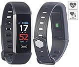 Newgen Medicals Fitnessarmband Blutdruck: Fitness-Armband mit Farbdisplay, Blutdruck-Anzeige, Bluetooth, IP67 (Blutdruck Armbanduhren)
