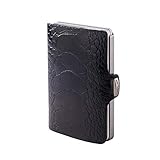 I-CLIP ® Geldbörse Strauß Leder (Fuß) - Schwarz (In 6 Varianten erhältlich)