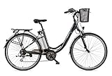 Telefunken E-Bike Damen 28 Zoll Elektrofahrrad - 7-Gang Kettenschaltung, Pedelec Citybike Alu mit Mittelmotor 250W /10,4Ah / 36V Sitzrohrakku, RC860 Multitalent