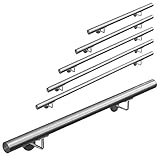 Edelstahl Handlauf Treppengeländer Geländer Wandhandlauf Wand Treppe 50-1000 cm V2Aox, Länge:50 cm