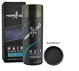 HAIR GO Premium Schütthaar zur Haarverdichtung | Haarpuder | Streuhaar 100% natürlich & vegan, 1er Pack, (1x 25 gr.) (dunkelbraun)