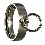 GM-SCHMUCK Edelstahl Ring der O silber 6 Millimeter mit Zirkonia BDSM Gr 72