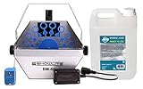Showlite BM-60 Seifenblasen Set inkl. Seifenblasenfluid (kompakte Seifenblasen Maschine mit Funk-Fernbedienung und 5-Liter Seifenblasenfluid auf Wasserbasis)