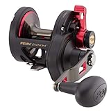 Penn Fathom Lever Drag LH Linkshandrolle, Schiebebremse, zwei Größen, Vollmetallgehäuse, 5 Kugellager, Übersetzung 5,3:1, Schnureinzug 91cm (25N)