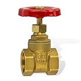 Stabilo-Sanitaer Muffenschieber 1 Zoll DN25 mit Metallhandrad für Wasser Messing Schieber Heizungsschieber Absperrschieber