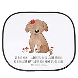 Mr. & Mrs. Panda Auto, Geschenk, Auto Sonnenschutz Hund Hundedame mit Spruch - Farbe Weiß