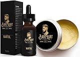 BartZart Bart Set mit Moschus Duft aus hochwertigem Bartöl und natürlichem Bartwachs I Premium Bartpflege Set für die tägliche Bartpflege I Bartpflegeset für Männer I Bart Balsam