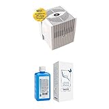 Venta Luftwäscher LW25 Comfort Plus Luftbefeuchter und Luftreiniger für Räume bis 45 qm, brillant weiß, mit digitaler Steuerung + Hygienemittel, 500 ml