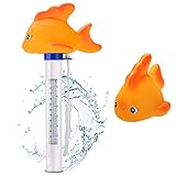 Gafild Schwimmende Pool Thermometer Wasser Temperatur Thermometer mit Saite Schwimmbad Bruchfest Thermometer Baby-Pool Thermometer Für Outdoor & Indoor Pools, Spas, Hot Tubs Aquarien & Fischteiche