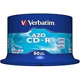 Verbatim CD-R AZO Crystal 700 MB I 50er Pack Spindel I CD Rohlinge I 52-fache Brenngeschwindigkeit mit langer Lebensdauer I leere CDs I Audio CD Rohling I für Fotos & Videos & Dokumente