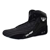 FOX-FIGHT B7 Kampfsport Schuhe Black Edition Boxstiefel Ringer athletik Fitness Gym Box Hog Bodybuilding High Tops 43 Black