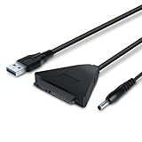 CSL - USB 3.0 zu SATA Adapter Konverter UASP für 2.5 3.5 Zoll SATA HDD SSD Laufwerke - inkl. 12V 2A DC-Netzteil - USB Attached SCSI Protocol UASP - SATA 3 6G - Hot Swap