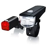 aplic - LED Fahrradbeleuchtung Set - StVZO zugelassen - Helles Front und Rücklicht - Fahrradlicht Fahrradlampe Fahrradleuchte - Batterie Leuchtenset