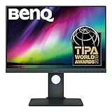 BenQ SW240 61,21 cm (24,1 Zoll) PhotoVue Monitor (LED, 1920 x 1200 Pixel, 16:10, 99% Adobe RGB, 95% DCI-P3, 14bit 3D LUT, IPS-Panel), Monitor für Fotografen, schwarz