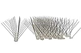 10 Stück (5 m) Taubenabwehr, 4 Reihen Spikes auf 50 cm Polycarbonatleiste, Taubenspikes, Vogelabwehr - DIREKT VOM Hersteller