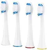 newgen medicals Zubehör zu Schallzahnbürsten: Aufsteckbürsten mit Soft-Borsten, 4 Farbringe für SZB-313w (Zahnbürste für Zahnbürstenaufsatz)