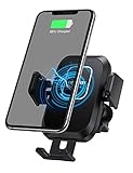 OMOTON Wireless Charger Auto, Kabelloses Autoladegerät, Auto Handyhalterung mit 15 W /10 W/7,5 W Qi-Schnellladefunktion. Kompatibel mit iPhone 12/XS/XR/11/11 pro Samsung S20, alle Qi Geräte