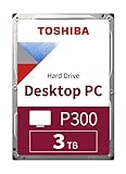 TOSHIBA P300 Interne Festplatte 3 TB – 3,5 Zoll (8,9 cm) – SATA Festplatte intern (HDD) – 7200 rpm (U/min) – 6 Gb/s – für Gaming-Computer, Desktop-PCs, Workstations etc.