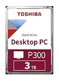 TOSHIBA P300 Interne Festplatte 3 TB – 3,5 Zoll (8,9 cm) – SATA Festplatte intern (HDD) – 7200 rpm (U/min) – 6 Gb/s – für Gaming-Computer, Desktop-PCs, Workstations etc.