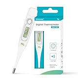 Femometer Fieberthermometer, Digitales Thermometer Rektal-, Oral- & Achselthermometer für Baby, Kinder und Erwachsene, wasserdicht, Weiche Spitze, Genaue und Schnelle Ablesungen