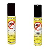 Hagopur Duo-Pack: 2 x Anti-Mücken Spray - Mücken-Frei Spray hilft gegen Stechmücken Moskito Fliegen Zecken bis zu 8 Stunden Mücken Frei Schutz gut vor Mücken Rücksack für Camping Outdoor Freizeit