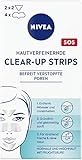 NIVEA Clear-Up Strips, Streifen zur Hautverfeinerung und Mitesser-Entfernung, Nase, Stirn und Kinn, 1 Packung (1 x 4 Nasenstreifen, 2 x 2 Stirn-/Kinnstreifen)