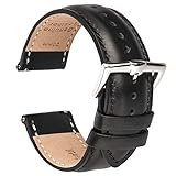 BRISMASSI ESETTI Schnellverschluß Uhrenarmbänder - Kalb Leder Armbänder für Herren & Damen im eleganten Stil Wählen Sie Farbe und Breite 16 18 19 20 21 22mm