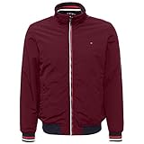 Tommy Jeans Herren Basic Padded Casual Lang - Regulär Collegejacke Bomber Jacke Rot (Windsor Wine 674) X-Large