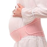 ZJchao Schwangerschaft Gürtel Stützgürtel Bauchband Rückenschmerzen Vermindern für Schwangere bevor nach Geburt Verstellbar 115cm*17.5cm Rosa