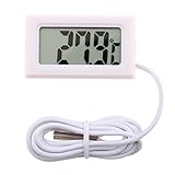 Dolity Digital LCD Thermometer -50℃ bis -110℃ Digitalthermometer, Temperatur Messer Wasserthermometer - Weiß