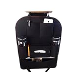 Chytaii Auto Rückenlehnenschutz mit Trittschutz Auto Rücksitz Organizer Sitz Schutz Autositz Rückenlehne Kinder Schwarz 39x57 cm