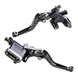 MagiDeal Universeller Hydraulischer Motorradbremshebel Hauptbremszylinderhebel 7/8 Zoll 22 Mm Bohrung, für Roller, ATV, Quad, Einfache Installation, Schwarz