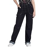 Hell Bunny Weston Denim Jeans Girl-Jeans Navy 26 98% Baumwolle, 2% Elasthan Rockabilly