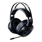 Razer Thresher für PlayStation - Wireless Gaming Headset für PS4, PS5 und PC (Kabellose Kopfhörer, 16 Stunden Akku-Laufzeit, On-Headset-Steuerung, Kunstleder-Ohrpolster) Schwarz-Blau