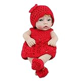 Hemistin Reborn Newborn Baby Doll, lebensechte realistische süße Babypuppe aus weichem Silikon waschbar Bad befrieden Spielzeug groß Traum Geschenk für Kinder Babys Compatible