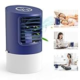 Mobiles Klimagerät, TedGem Air Cooler Mini, Mini Klimaanlage Luftkühler, Klimagerät Luftkühler, Air Cooler Klimagerät, 7 LED-Leuchten, 3 Geschwindigkeiten mit Tragbarem Griff für Zuhause und Büro