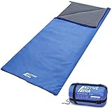 Active Era™ Hüttenschlafsack - Ultraleichter Deckenschlafsack mit wasserabweisenden Material und Kompressionssack - Idealer Schlafsack für warmes Wetter im Sommer