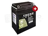 TECNO-GEL Motorrad-Batterie YB12AL-A2 / -A, 12V Gel-Batterie 12Ah (DIN 51213), 134x80x161 mm inkl. Pfand