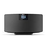 Philips Audio Internet-Radio, DAB+ Radio (WiFi, Mehrfach-Bluetooth, Spotify Connect, Alarmfunktion, Stereosound, TFT-Display, Schlankes Design), Schwarz - 2020/2021 ml, TAM2805/10, 400 x 223 x 102 mm