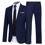 Allthemen Anzug Herren Anzüge Slim Fit 2 Teilig Business Herrenanzug Sakko Hose