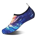 IceUnicorn Schwimmschuhe Damen Herren Strandschuhe Surfschuhe Aquaschuhe Barfuß Badeschuhe für Wassersport Beach Pool Surfen Yoga(2-Blau, 38/39EU)