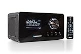 Blaupunkt IRD 30 Internetradio– DAB+-Radio – Digitalradio mit Radiowecker - Wlan Küchenradio– Digital-Radio als Badradio - DAB - UKW-Tuner – Miniradio in Retro-Design – Uhrenradio, Schwarz