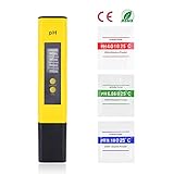 Ulikey PH Messgerät (ATC) Wasserqualität Tester mit LCD Display, PH Wert Messgerät Digitales (±0.01 pH Hohe Genauigkeit/0.00-14.00 Messbereich) für Pools Trinkwasser Hydroponic Aquarium Labor