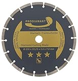 PRODIAMANT Diamant-Trennscheibe universal 230 x 22,2 mm Beton, Stein, Ziegel 230mm Diamantscheibe 7mm Segment