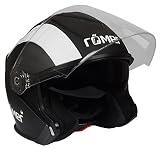 Römer Helmets Motorradhelm Koblenz Race, Matt Schwarz-Weiß, Größe M
