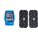 Compex FIT 3.0 Muskelstimulationsgerät, Blau & EASYSNAP Performance ELEKTRODEN 50x100MM, Blau, 50 x 100 mm